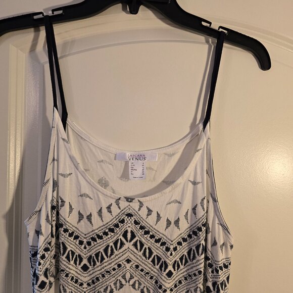 LASCANA FOR VENUS WOMENS CASUAL ROMPER SHORTS Small S Navy White Herringbone - Picture 4 of 13